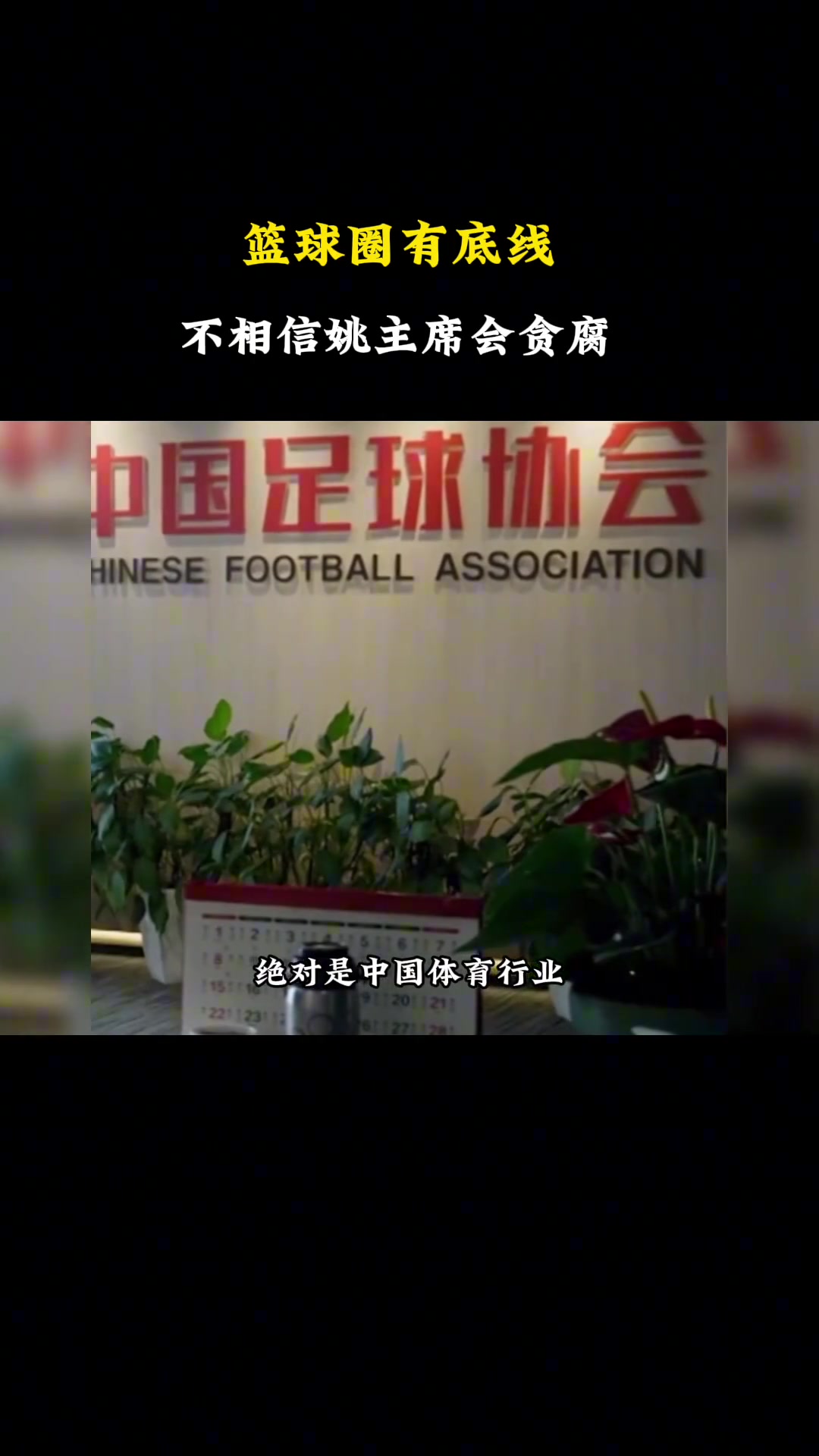 杨毅：足球是中国行业的奇葩 而篮球圈有底线 我不信姚主席会贪腐